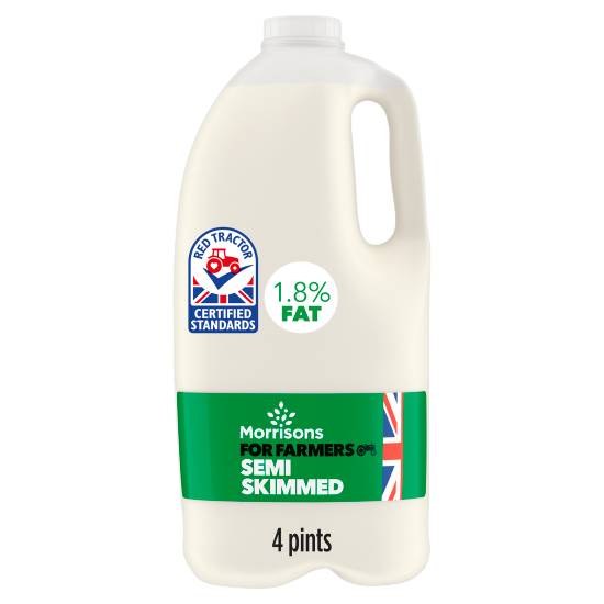 Morrisons For Farmers Semi Skimmed Milk (2.27L)