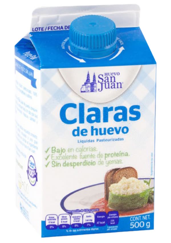 San Juan · Clara de huevo líquida pasteurizada (500 g)
