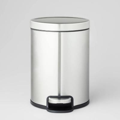 Brightroom Round Step Trash Can 5L (silver)