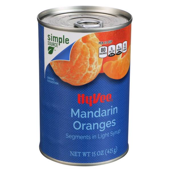 Hy-Vee Mandarin Oranges Segments in Light Syrup