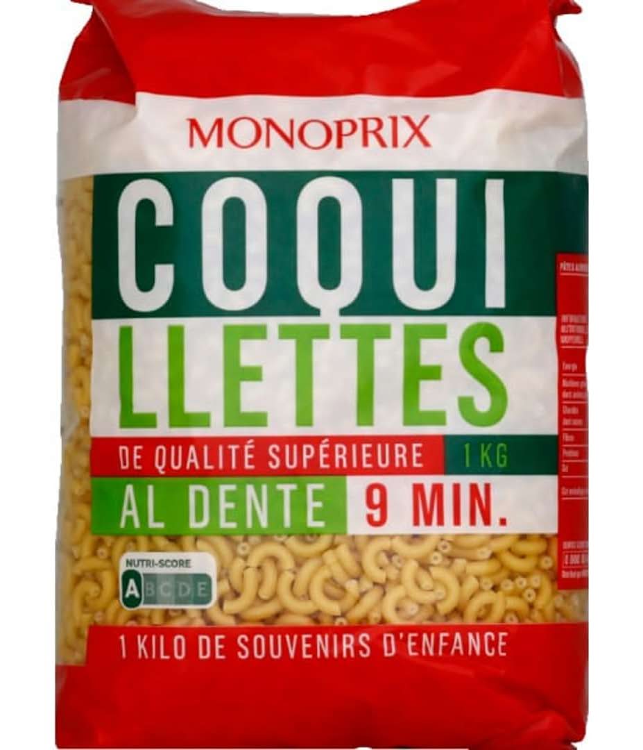 Monoprix - Coquillettes de qualité supérieure prêt en 9 minutes (1kg)