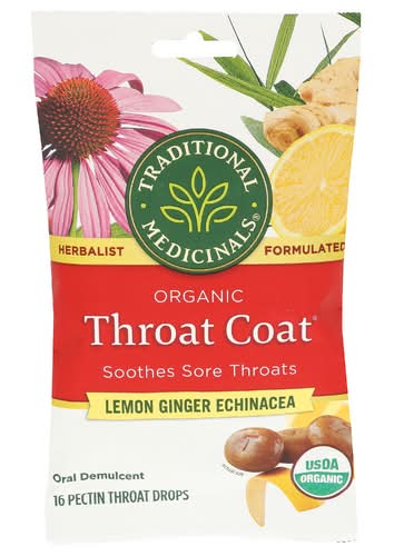 Traditional Medicinals Organic Lemon Ginger Throat Coat Drops