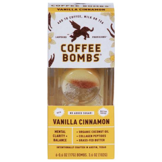 Ladybird Provisions Coffee Bombs (6 ct, 0.6 oz) (vanilla-cinnamon)