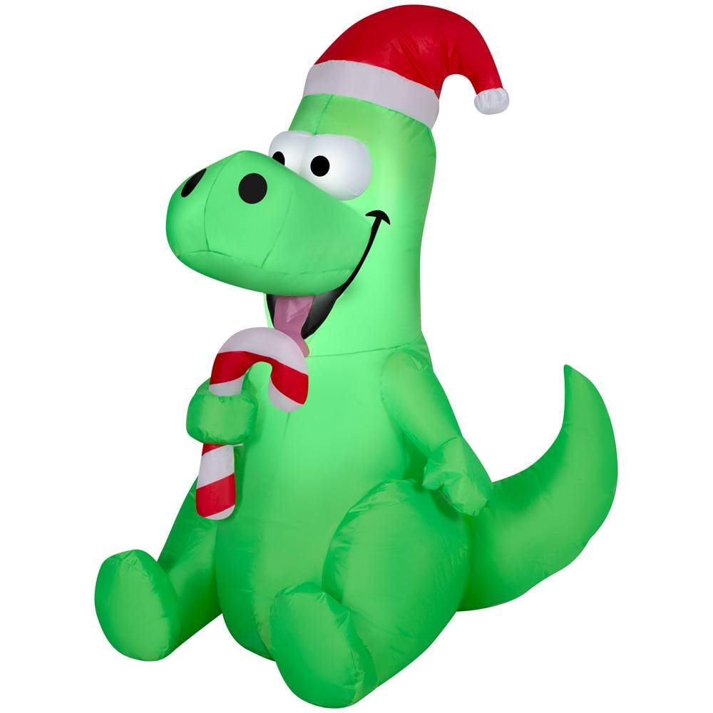 Holiday Living 3.5-ft LED Dinosaur Christmas Inflatable | 881856