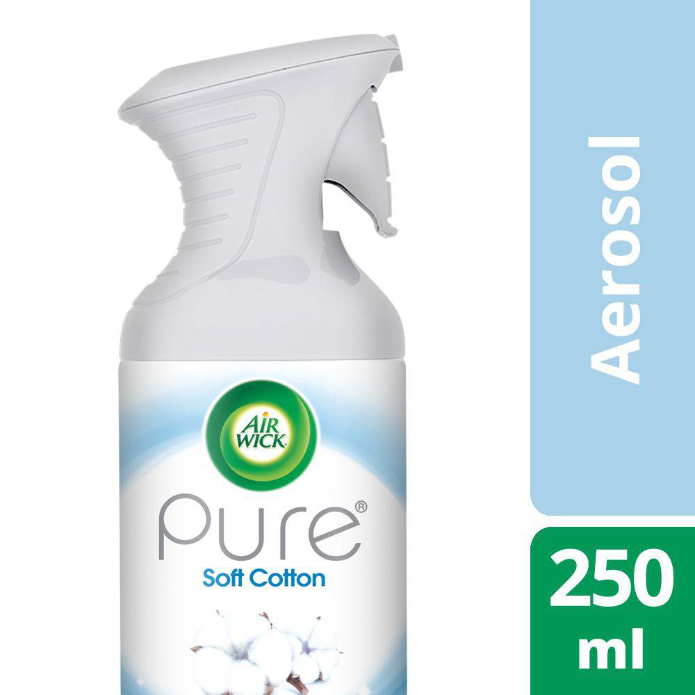 Air Wick · Desodorante ambiental pure aerosol premium - Soft Cotton (250 ml)