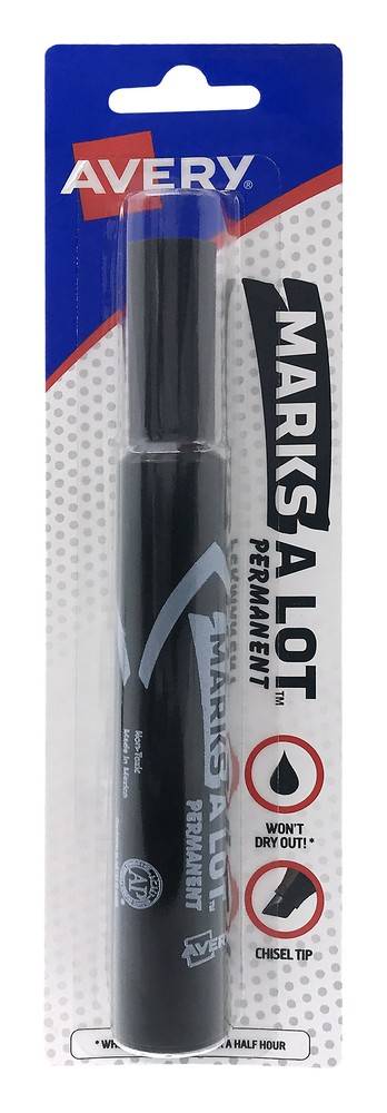 Avery Marks a Lot Permanent Black Marker Chisel Tip (1 ct)