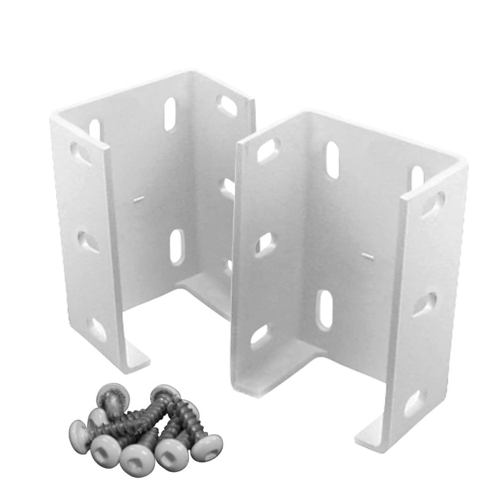 Freedom Pre-Assembled 2.832-in White Metal Bracket For Vinyl Fence 2-Pack | 73013963