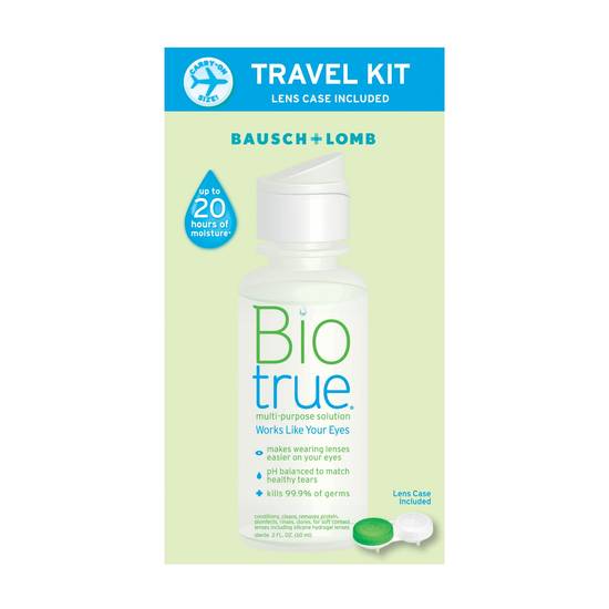 Biotrue Travel Kit with Lens Case, 2 OZ