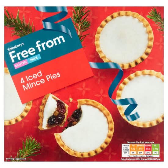 Sainsbury's Iced Mince Pies (4 pack)