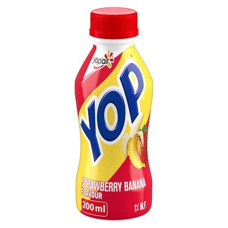 Yoplait Yop Drinkable Strawberry Banana Yogurt