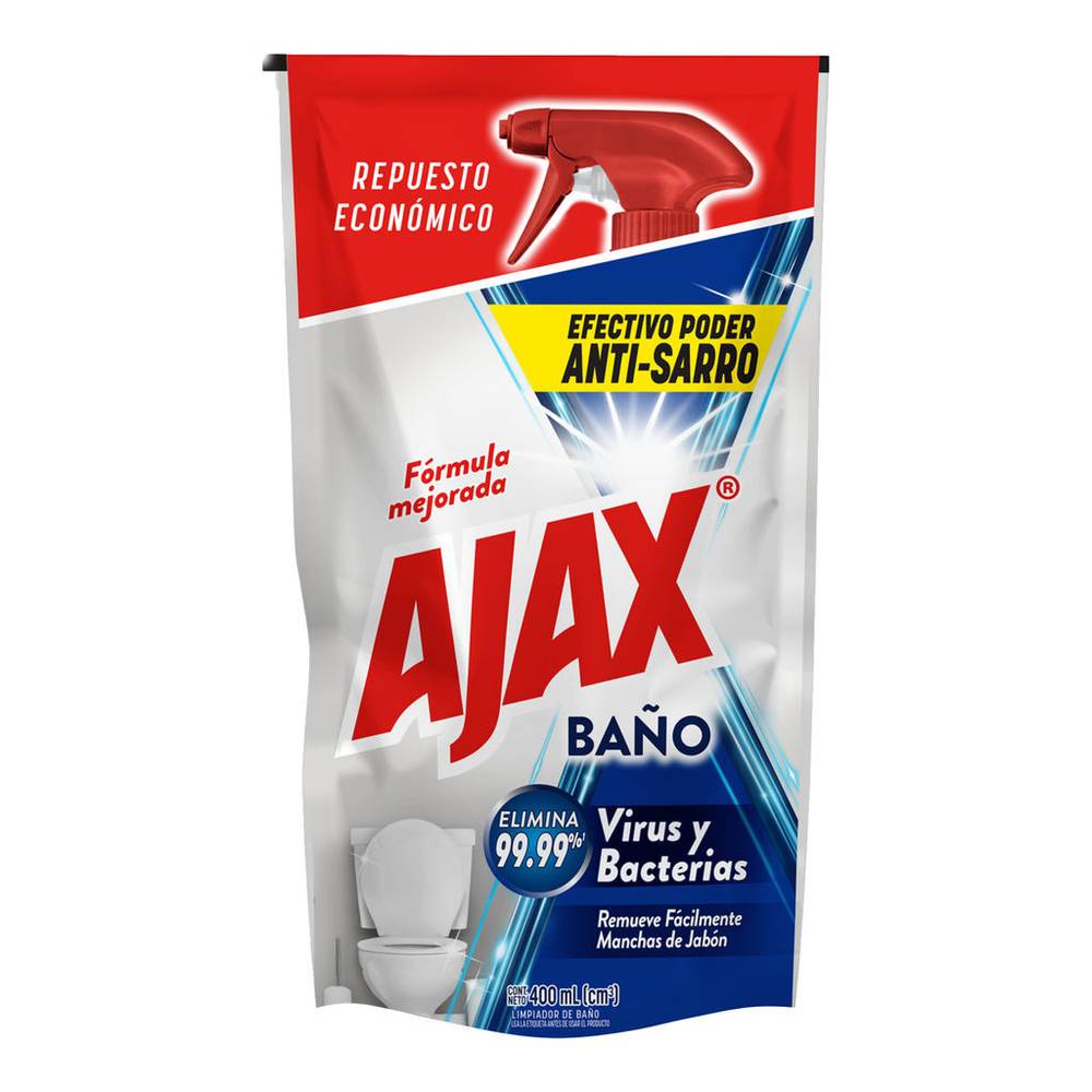 Ajax limpiador multiusos baño (pouch 650 ml)