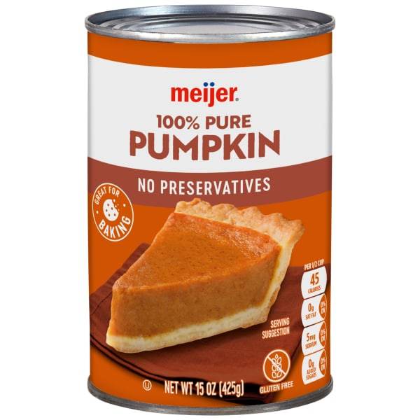 Meijer 100% Pure Pumpkin (15 oz)