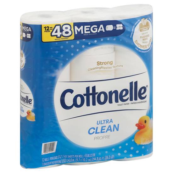 Cottonelle Ultra Clean Toilet Paper (12 ct)