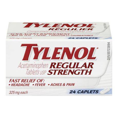 Tylenol comprimés réguliers 325 mg - regular strength caplets 325 mg (24 units)
