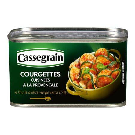Légumes cuisinés courgettes à la provençale CASSEGRAIN - la boite de 375 g