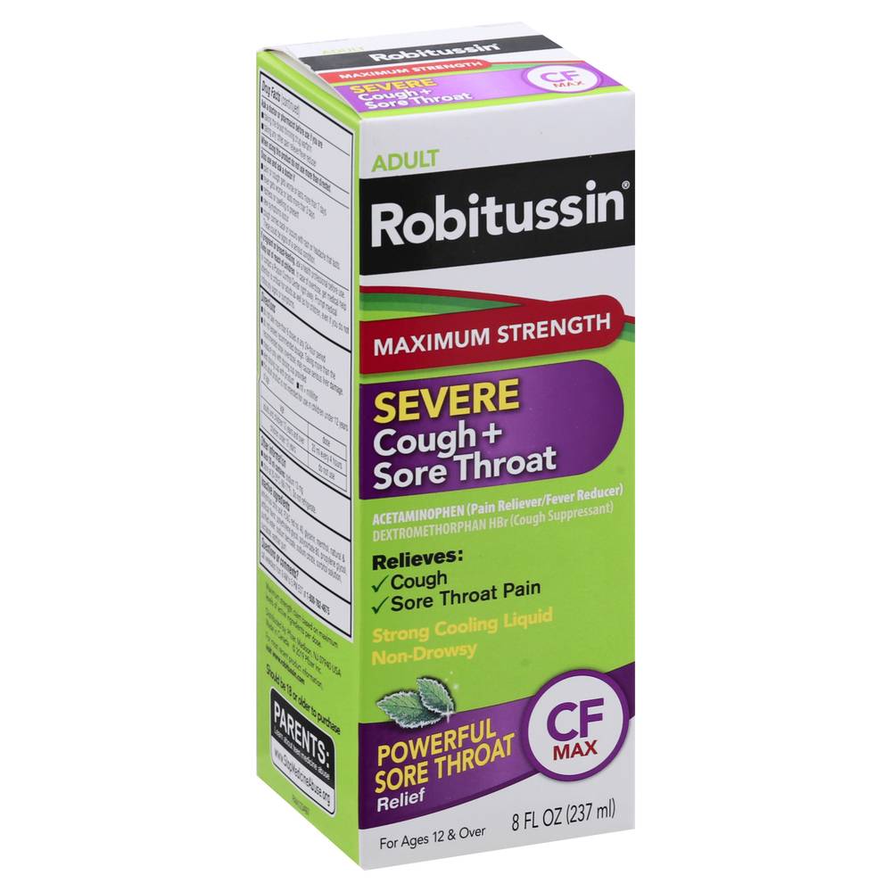 Robitussin Severe Cough + Sore Throat Relief (8.4 oz)