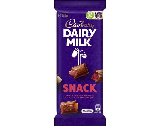 Cadbury Dairy Milk Snack Chocolate Block 180g
