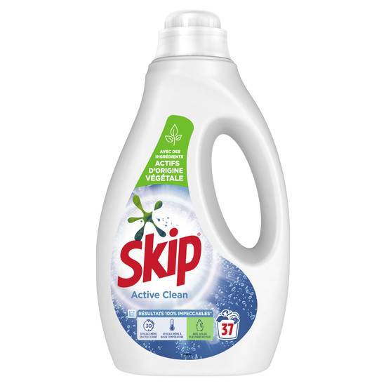 Skip lessive liquide active clean 37 lavages