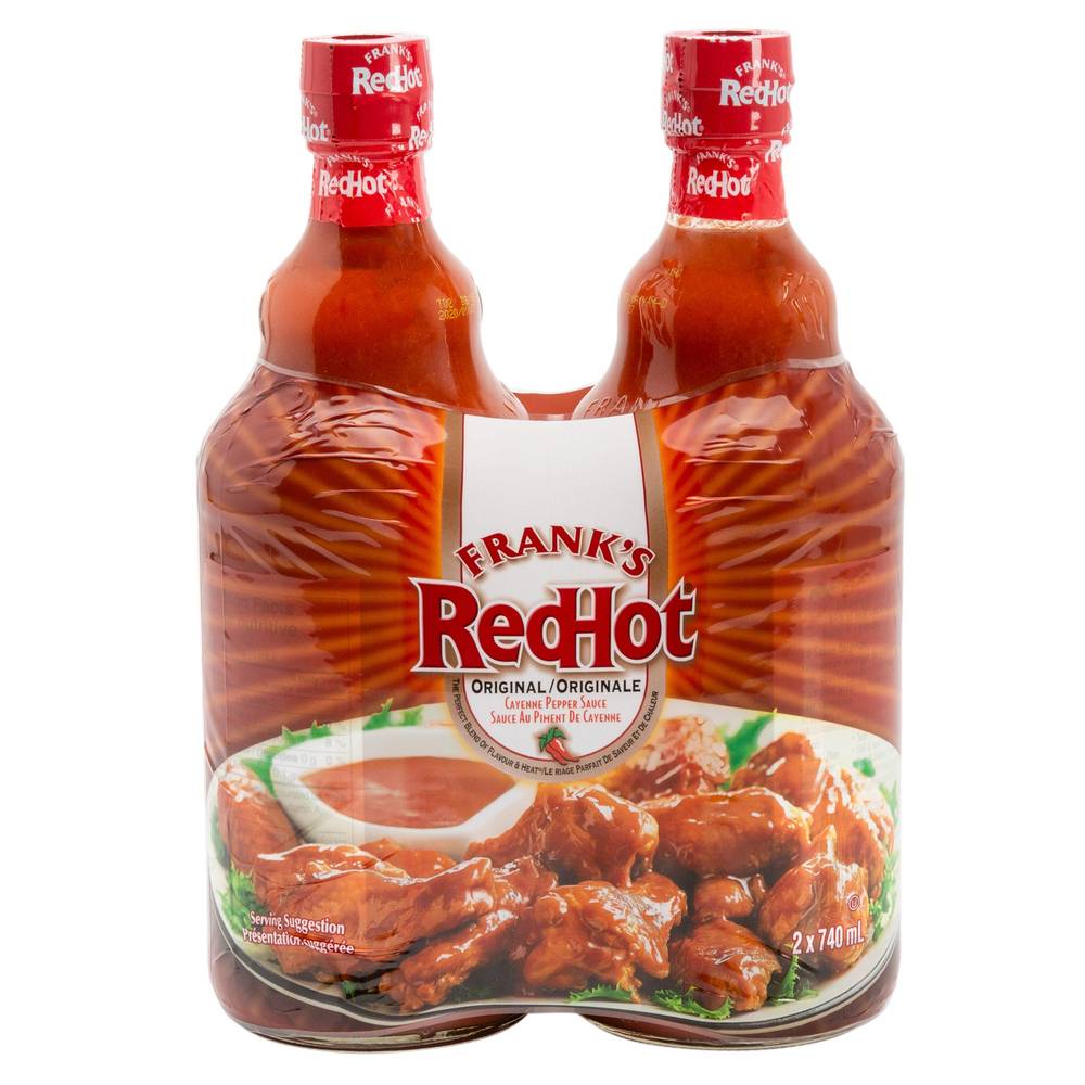 Frank’S Red Hot Cayenne Pepper Sauce, Original,  2 X 740 Ml