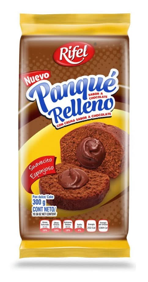 Rifel · Panqué relleno con crema sabor a chocolate (300 g)