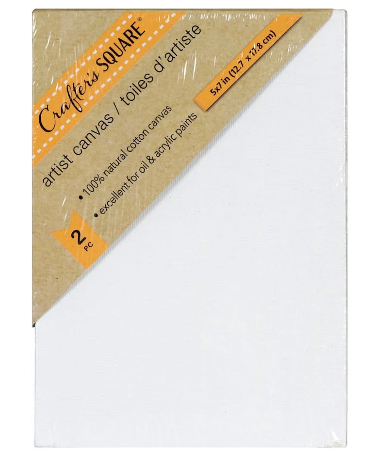 Crafters Square Artist Canvases, 5x7 in, White (2 pack)