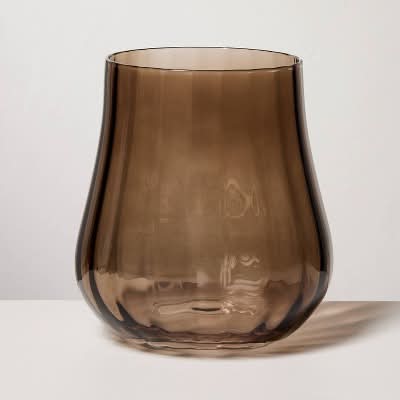 14oz Short Water Glass Brown - Hearth & Hand™ with Magnolia