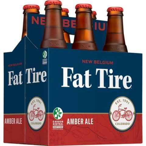 New Belgium Fat Tire Amber Ale 6 Pack 12oz Bottle