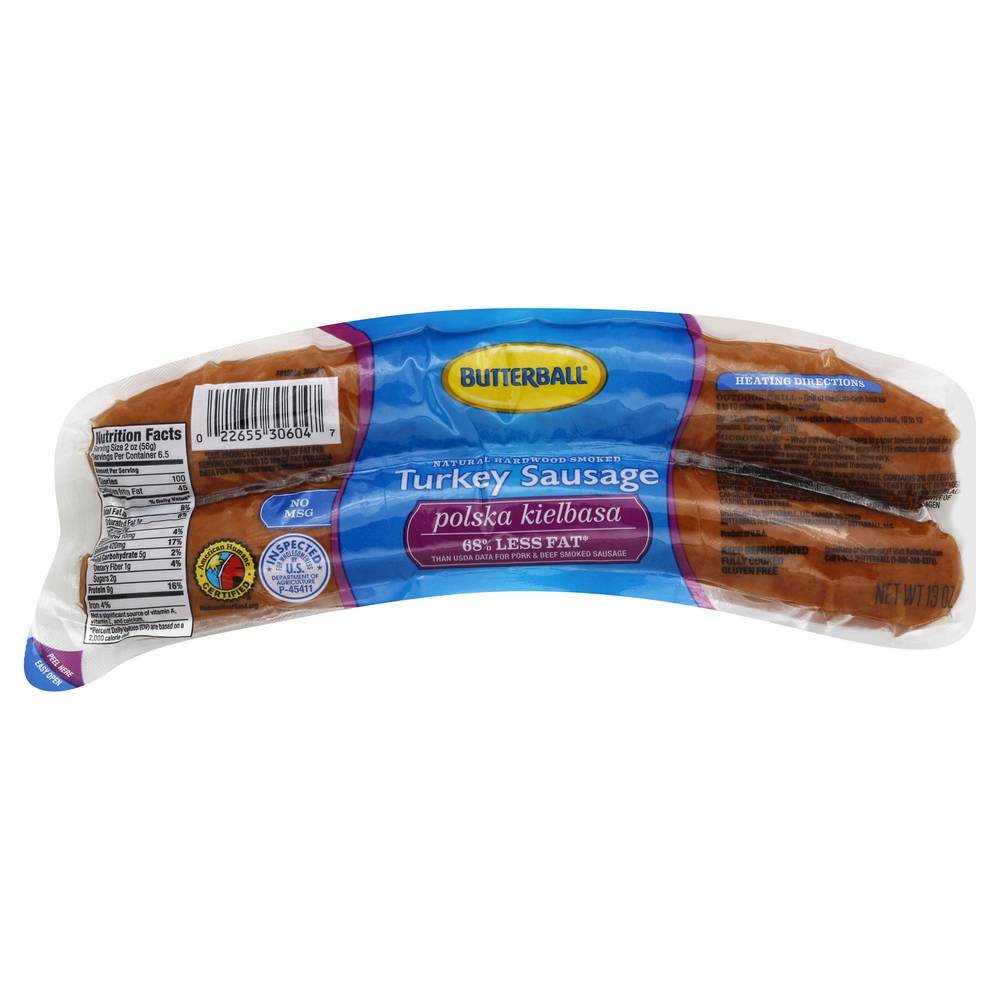 Butterball 68% Less Fat Polska Kielbasa Turkey Sausage (13 oz)