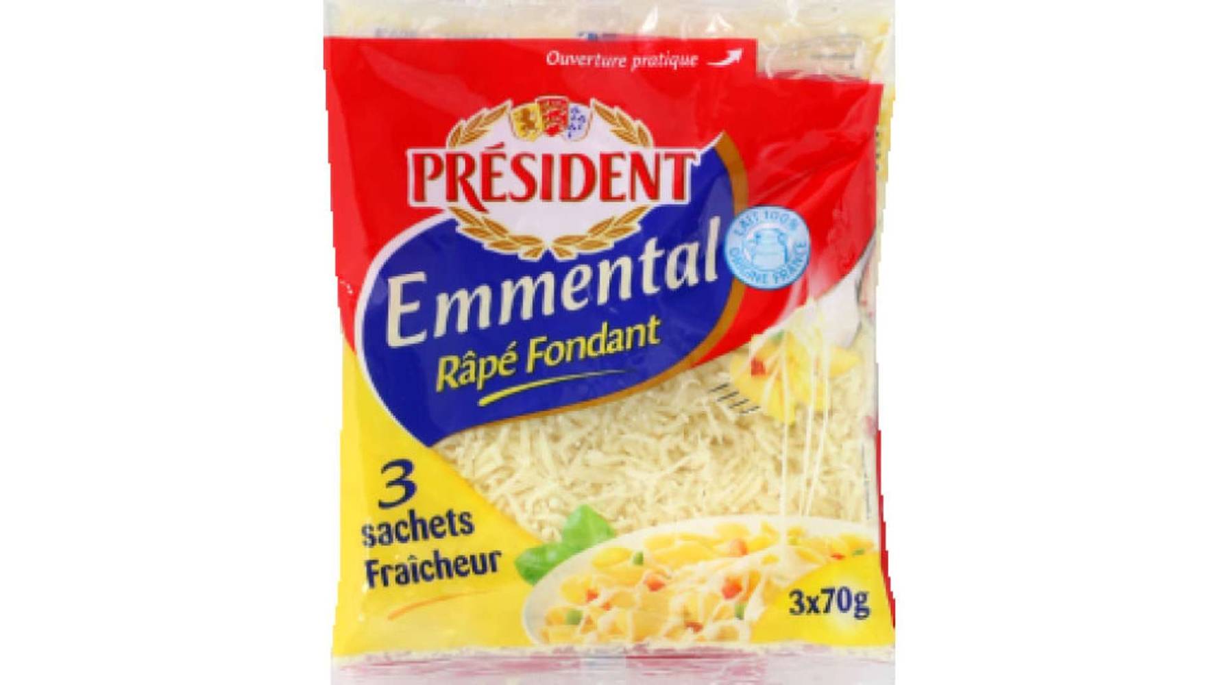 President - Fromage râpé emmental (3 pièces)