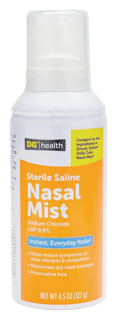 DG Health Sterile Saline Nasal Mist (4.5 oz)