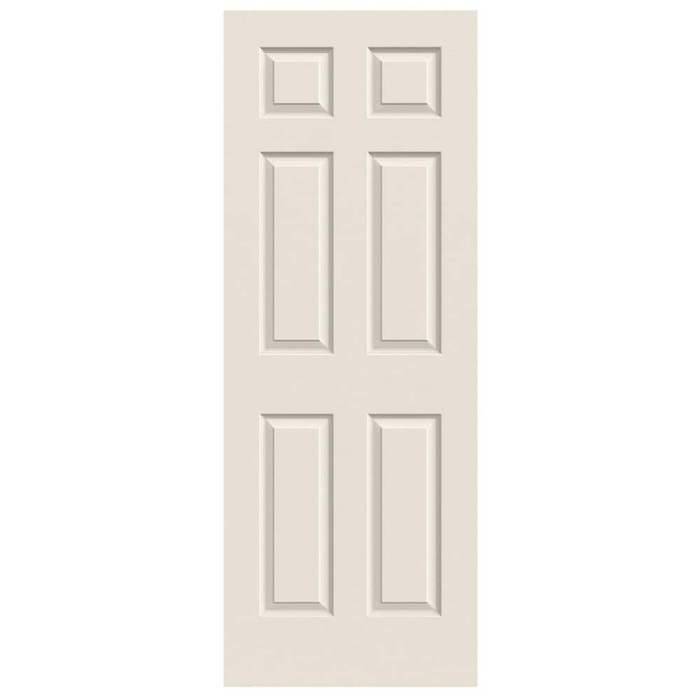 JELD-WEN Colonist 24-in x 80-in 6-panel Textured Hollow Core Primed Molded Composite Slab Door | JW136500074