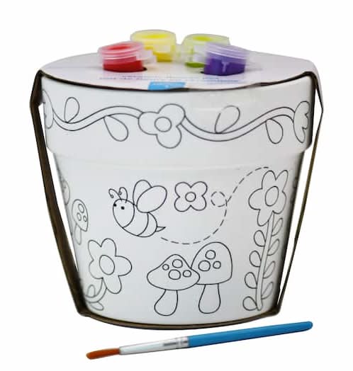 Creatology Color Your Own Round Ceramic Flower Pot Kit