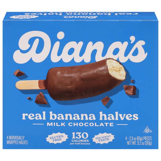 Diana's Bananas Real Milk Chocolate Banana Halves