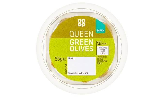 Co-op Ftg Queen Green Olives 55G