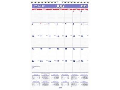 At-A-Glance Academic Monthly Wall Calendar, 22-3/4" X 15-1/2", July 2022 To June 2023, Ay328