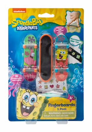 Disney Stitch Fingerboards With Stickers 3-Count Spongebob