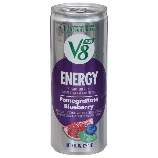 V8 Healthy Energy Drink Natural Energy From Tea Pomegranate Blueberry (8oz bottle)