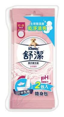 舒潔女性濕式衛生紙14抽x2入-5710969