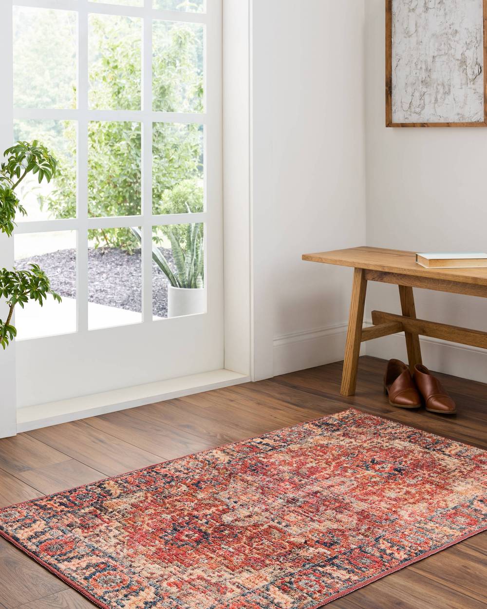 allen + roth Terra Medallion 2 x 4 (ft) Loomed Polyester Rust Rectangular Indoor Medallion Area rug | 417167
