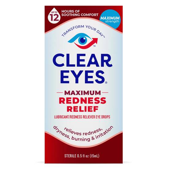 Clear Eyes Maximum Redness Relief Eye Drops, 0.5 OZ