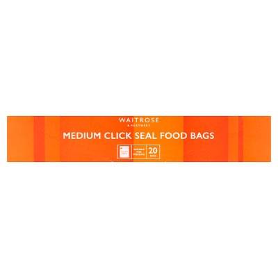 Waitrose Medium Click Seal Food Bags (20 ct)