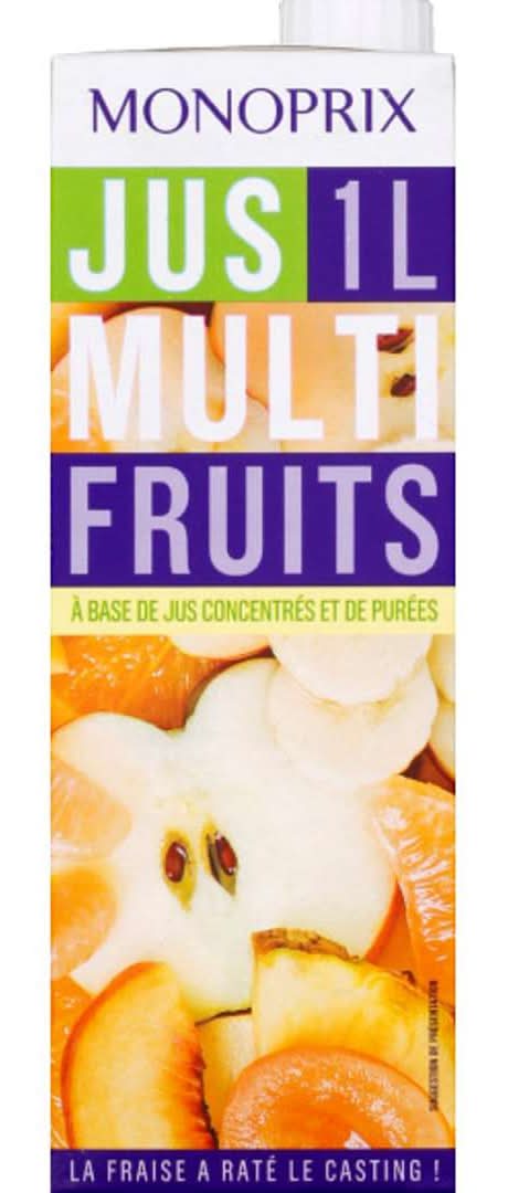 Monoprix - Jus à base de concentré et de purées, multifruits (1L)