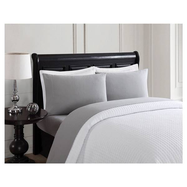 London Fog Solid Grey King Sheet set