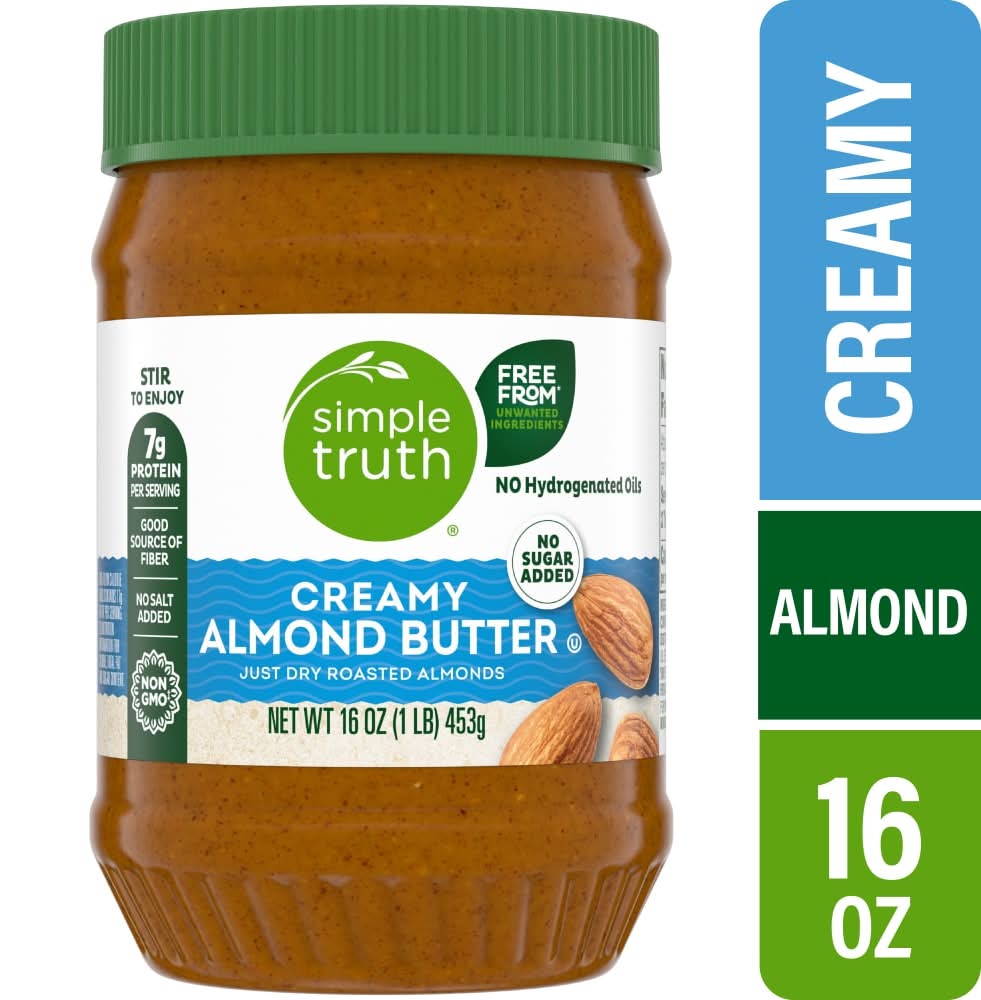 Simple Truth Almond Butter Smooth No Stir, Creamy (16 oz)