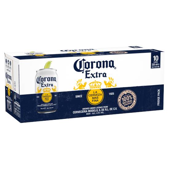 Corona Lager Beer Cans (10 x 330ml)