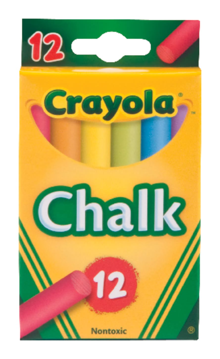 Crayola Nontoxic Assorted Color Chalk 12 Pk