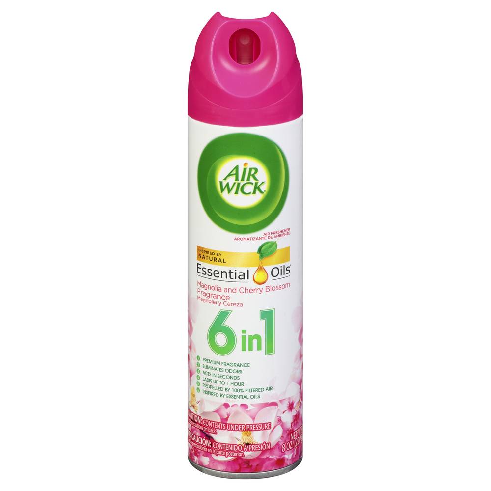 Air Wick Essential Oils 6 in 1 Magnolia and Cherry Blossom Fragrance Air Freshener (8 oz)