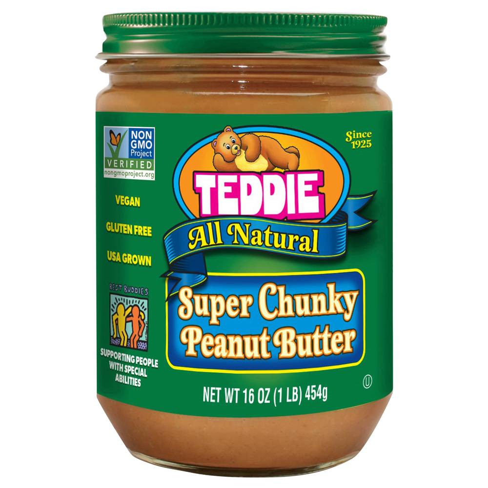 Teddie All Natural Peanut Butter, Super Chunky (16 oz)