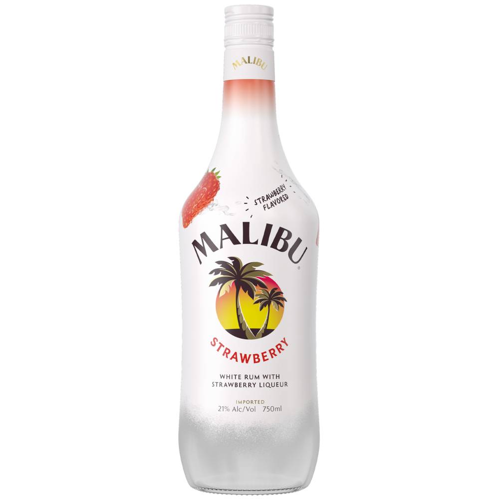 Malibu Caribbean Rum With Strawberry Liqueur (750 ml)