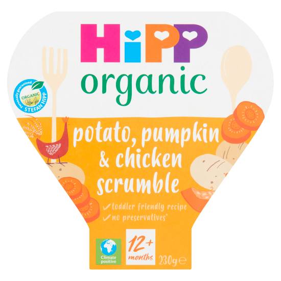 Hipp Organic Potato Pumpkin & Chicken Scrumble Toddler Tray Meal 1-3 Years